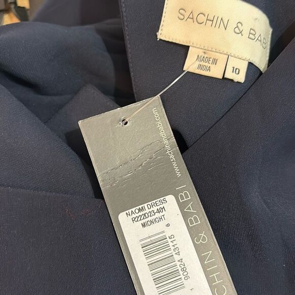 Sachin & Babi Women's Blue Naomi Halter Crepe Dress NWT $550 - Picture 6 of 6